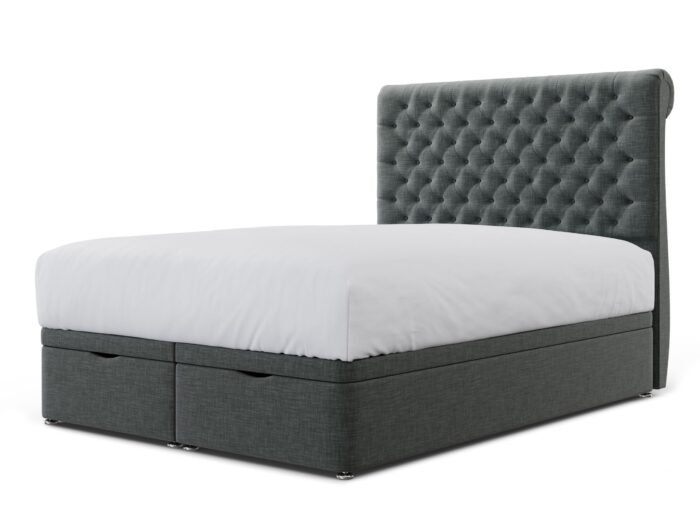 Balmoral Chesterfield Upholstered Sleigh Bed Frame_2 Balmoral Chesterfield Upholstered Sleigh Bed Frame_2