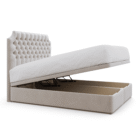 Bella Chesterfield Headboard_ ivory plush velvet