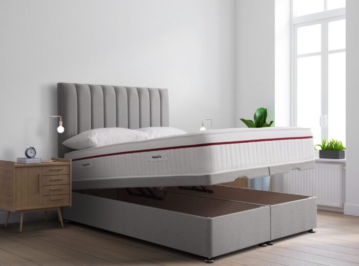 Modern,Scandinavian,Interior,Of,Bedroom,,wood,Bed,And,Bedside,Table Modern,Scandinavian,Interior,Of,Bedroom,,wood,Bed,And,Bedside,Table