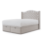 Sandringham Chesterfield Upholstered Wing Bed Frame_ivory plush velvet_2